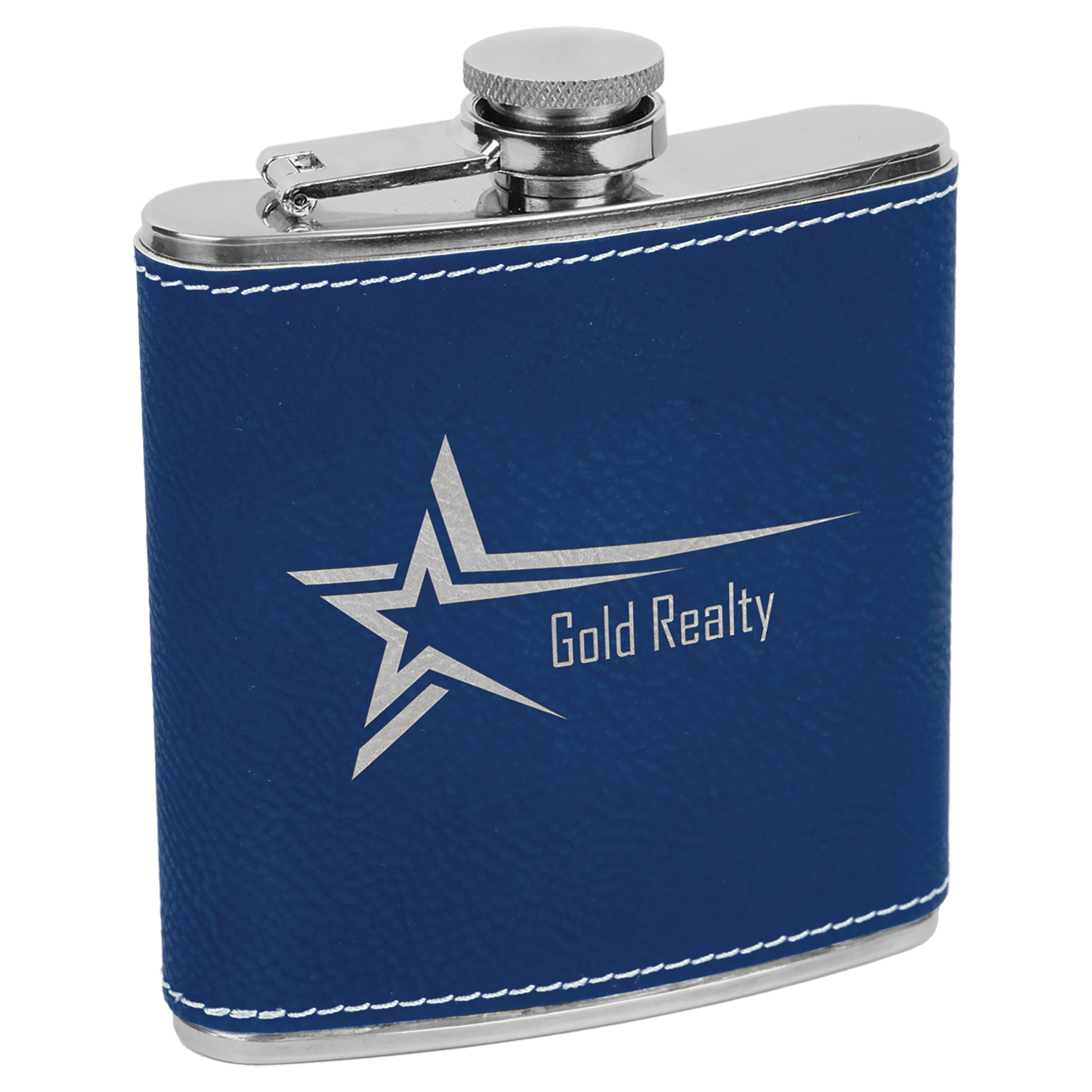 6 Oz. Laserable Leatherette Flask - Image 14