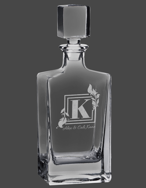 Laser Engraved Rectangle Decanter