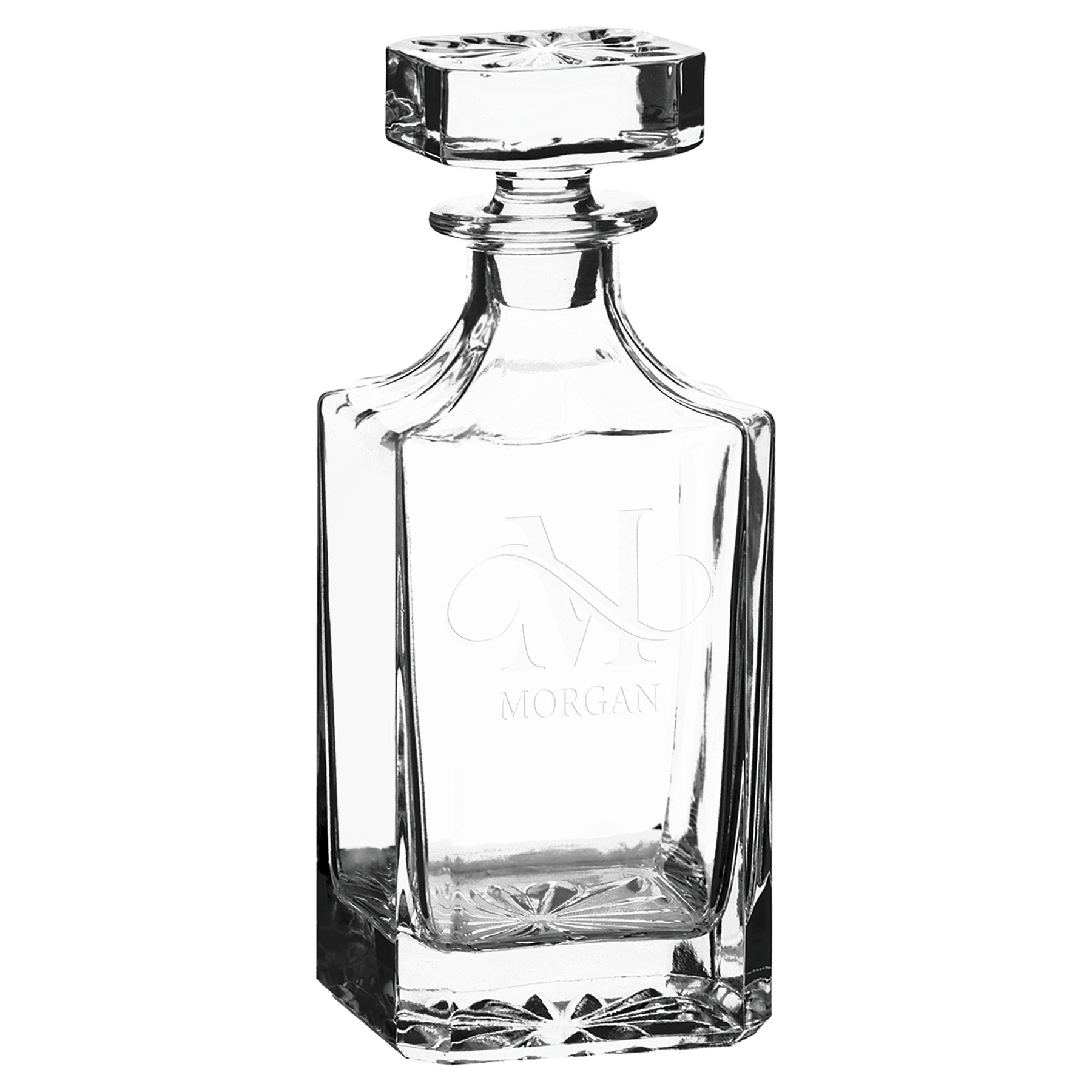 Laser Engraved Square Decanter